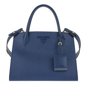 Prada 2 Way Bag Leather Brietta X Gold